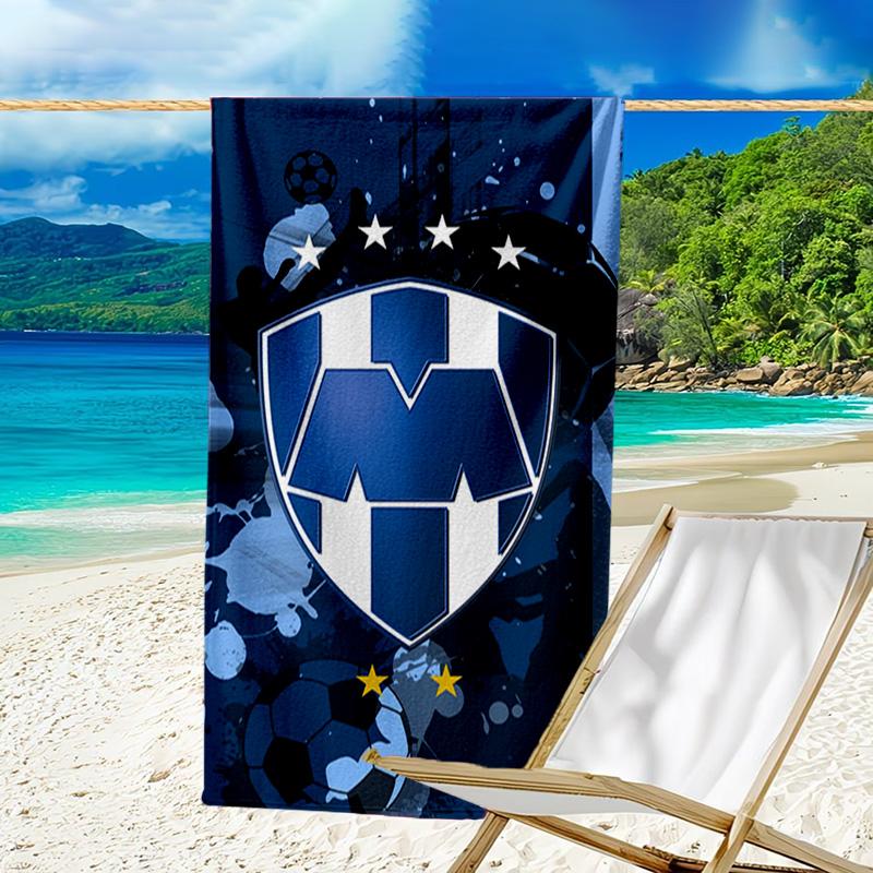 Monter-rey Football Crest Art Printed Beach Towel, Super Soft Microfiber, Perfect Gift Birthday, for Pool, Beach, Travel, for family and friends