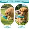 Auslaufsichere 2-in-1 Hundewasserflasche mit Futteraufbewahrung, tragbarer Haustier-Wasserspender für Spaziergänge, Reisen, Outdoor-Aktivitäten
