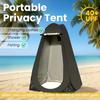 Galvanized Steel Pop-Up Privacy Tent 4-Season Portable Foldable Shower Toilet Tent for Camping Hiking Outdoor Travel Changing