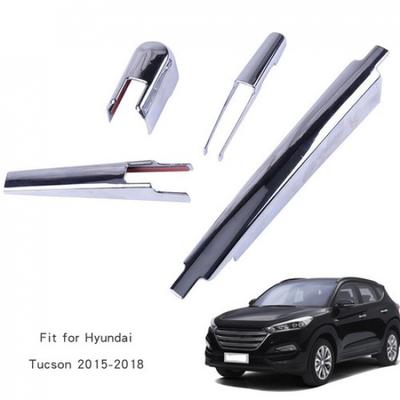 Car Chrome Rear Window Rain Wiper Blade Cover Trim For 2015-2018 Hyundai Tucson