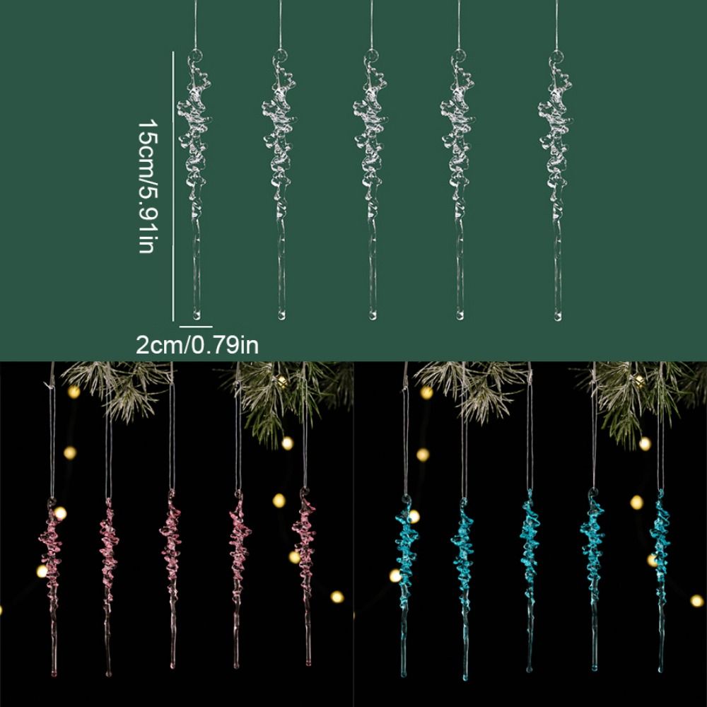 5 buc. Pandantive Transparente de Gheață de Crăciun Gheață Similată Falsă Bar de Gheață Pandantiv Țep de Gheață Înghețată Mărturii Festival