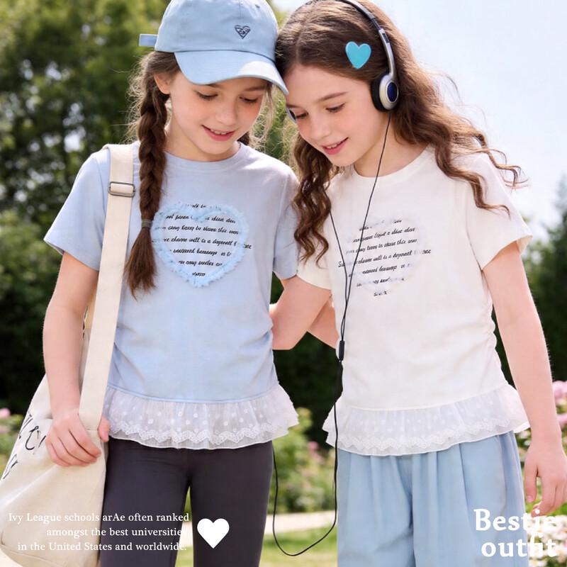 Duomiaowu Girls' Fashion Short Sleeve T-Shirt