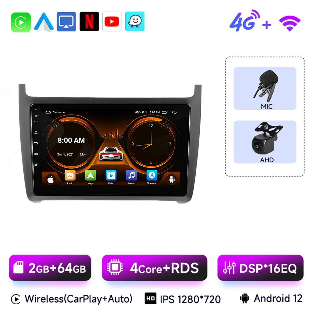 JIUYIN 9 Inch Android 13 Car Radio  For Volkswagen VW POLO 5 Sedan 2008 - 2025  Carplay Multimidia Video Player  Head Unit