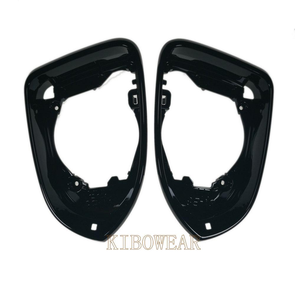 Lesklá černá lesklá krytka bočního zrcátka Obložení rámu pro VW Passat B8 Držák Arteon B7 CC Výměna skla Jetta