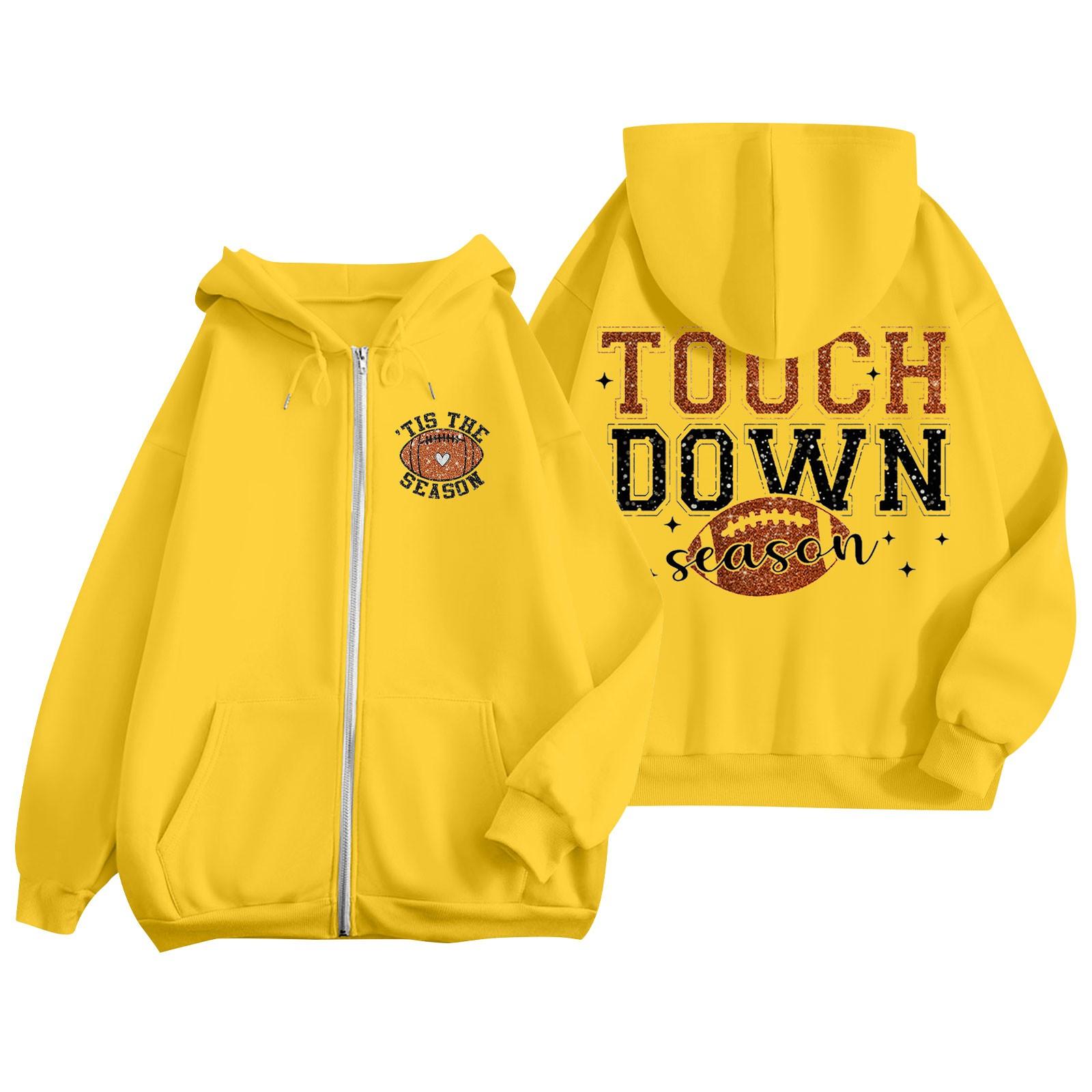 

Женская однотонная толстовка с длинным рукавом на молнии, повседневная, удобная, свободная, легкая женская толстовка XL жёлтый