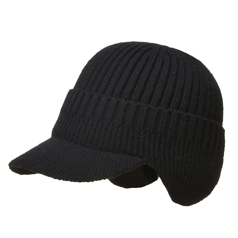 European And American Men Winter Warm Ear Protection Knitted Hat Outdoor Riding Fleece Hat