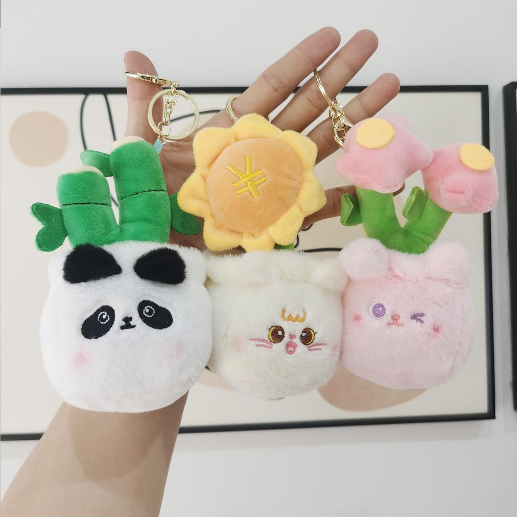 Creative Panda Plush Keychain Charming Cartoon Animal Doll Bag Decoration