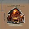New Nativity Jesus Birth Scene Xmas Table Centerpiece Accessory 2D Flat Acrylic for Home Office Decoration Party Ornament
