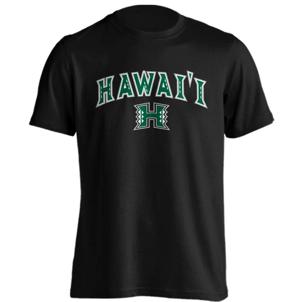 2025 University of Hawaii Rainbow Warriors Classic Arch with Mascot T-Shirt Man Crew-neck Short-sleeved Top 3XL