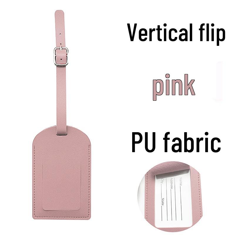 Metal Buckle Boarding Pass and PU Leather Luggage Tag with Hot Stamped Paper Card