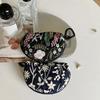 Cute Embroidery Storage Bag Flower Ethnic Coin Purse Cotton Linen Card Holder Small Cosmetic Bag Student
