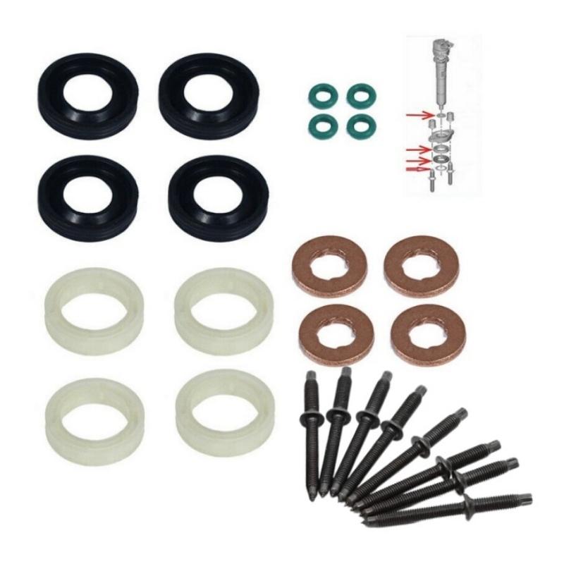 1982A0 Fuel Injector Seal Washer O-Ring Kit for 1.6 HDI Peugeot Citroen Ford 1609848280 1609848080 198185 189173 189170