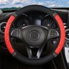 Universal Car Steering Wheel Cover 37-38cm Leather Embroidered Color Diamond-Studded Elastic Four Seasons Steering Wheel Cover