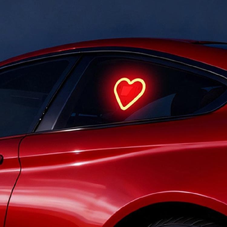 2Pcs Long Lasting Versatile Solar LED Heart Lights Suitable for Car Waterproof 5 Modes Decorative Night Light Atmosphere