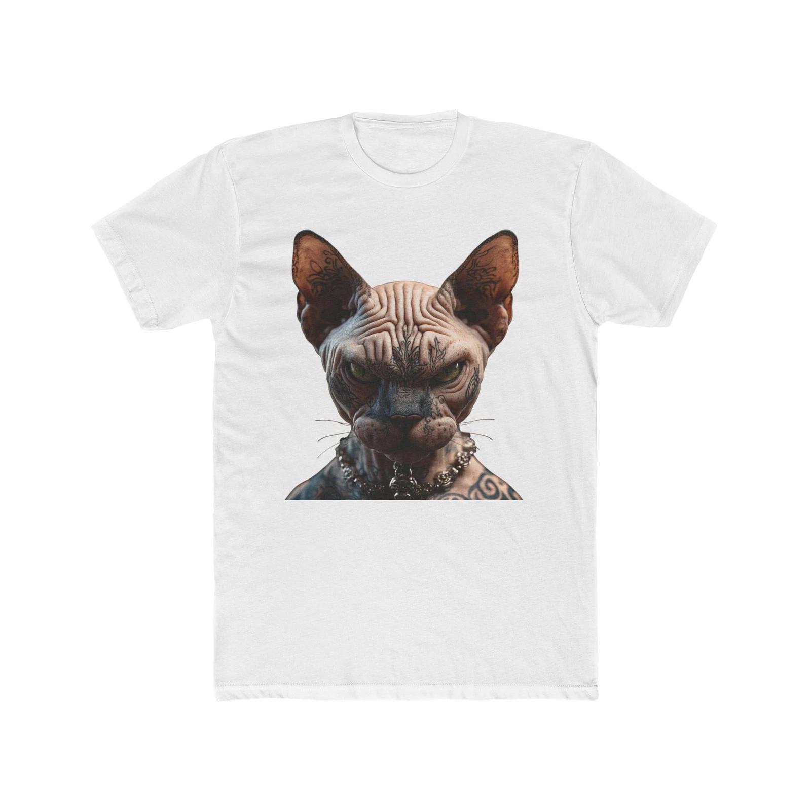 Grumpy Mean Sphynx Sphinx Funny Cat Graphic Shirt Hairless L
