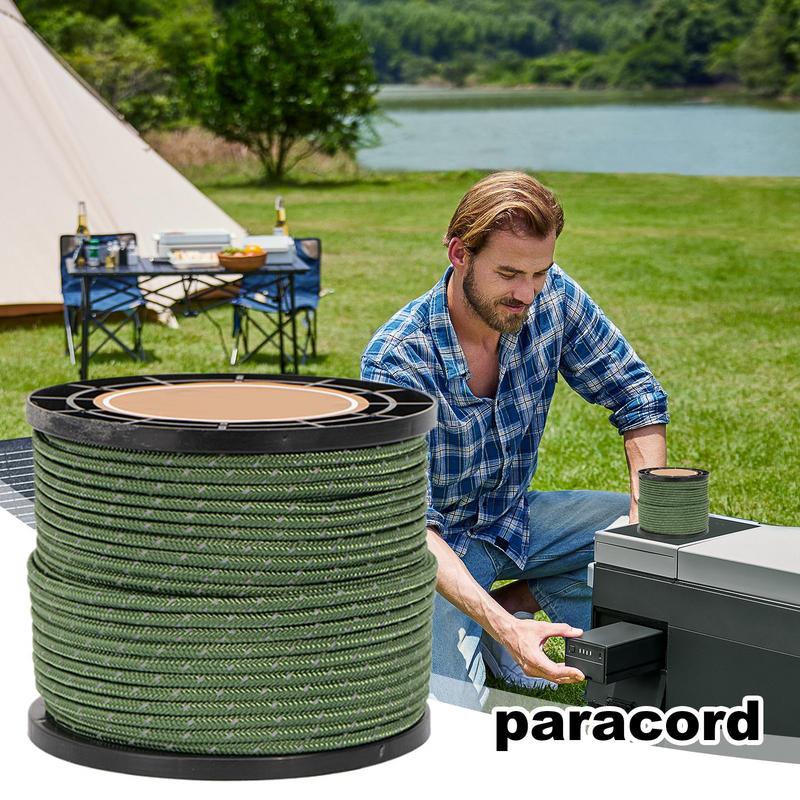 50m 4mm Reflective Paracord Tent Cord Rope Camping Canopy Shelter Awning Rope Runner Guy Line Outdoor Guy Lines fixed rope