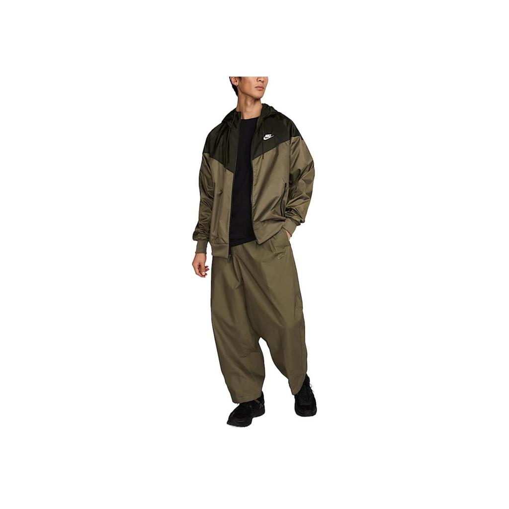 Nike Solid Color Loose Fit Lantern Casual Pants Men bottoms Olive-Green HJ1974-222