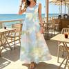 Women's Summer Beach Maxi Dress Lightweight Breathable Fresh Floral Design,Flowy Hem,Elegant Style for Beach,Daily Casual,Outdoor Outings