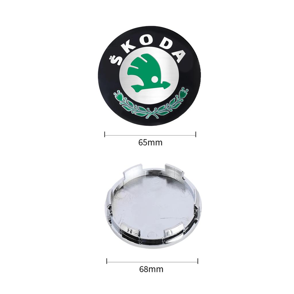 Samolepka na auto 2025 Nová 4/8 ks 56 60 mm Styling auta Krytky středů kol Poklice ráfku Znak Odznak Samolepka Pro Skoda Rapid Octavia A5