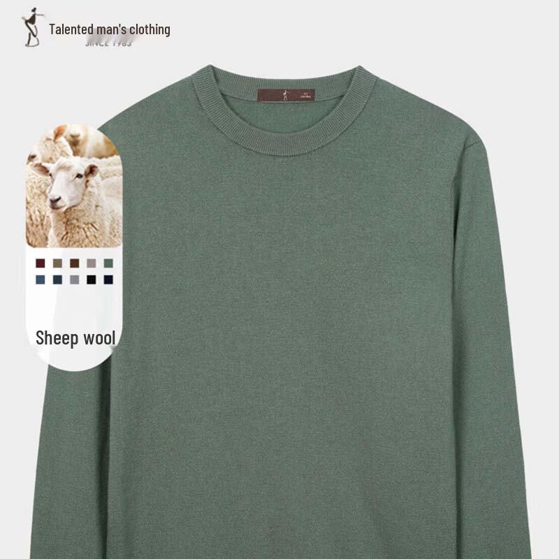 

TRIES Men s Slim Fit Round Neck Merino Wool Sweater L 48