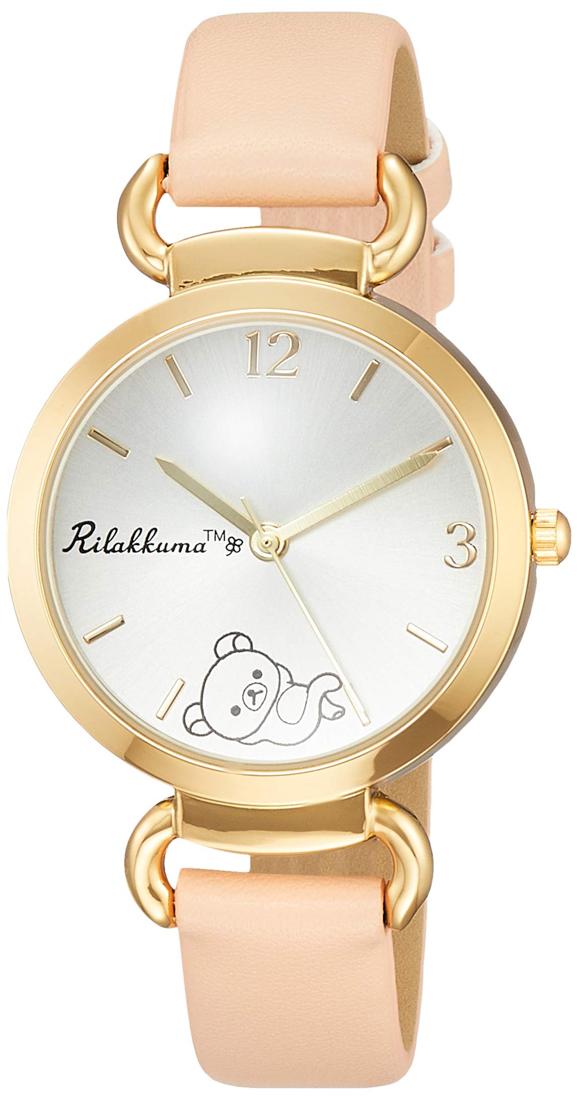 

ALIAS Watch Rilakkuma Analog Waterproof Leather Strap WW20106SXRK Women s Beige