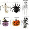 Halloween Pumpkin Spider Spooky Skeleton Decoration Balloons Halloween Theme Party DIY Scene Decoration Inflatable Balloons