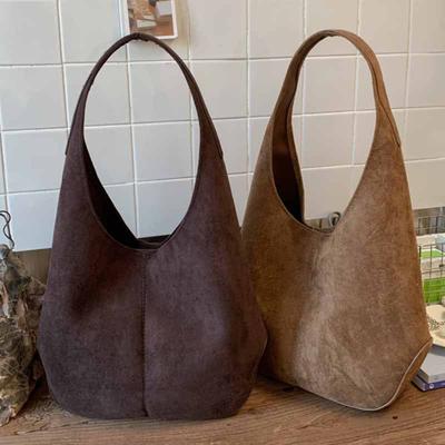 Autumn and Winter Suede Underarm Bag Women's 2025 New Fashion Korean Retro Casual Large Capacity Shoulder Tote Bag