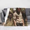 The Walking Dead Horror Movie Blanket Fleece Rick Grimes Daryl Dixon Carl Comic Warm Throw Blanket for Bedding Couch Bed Rug