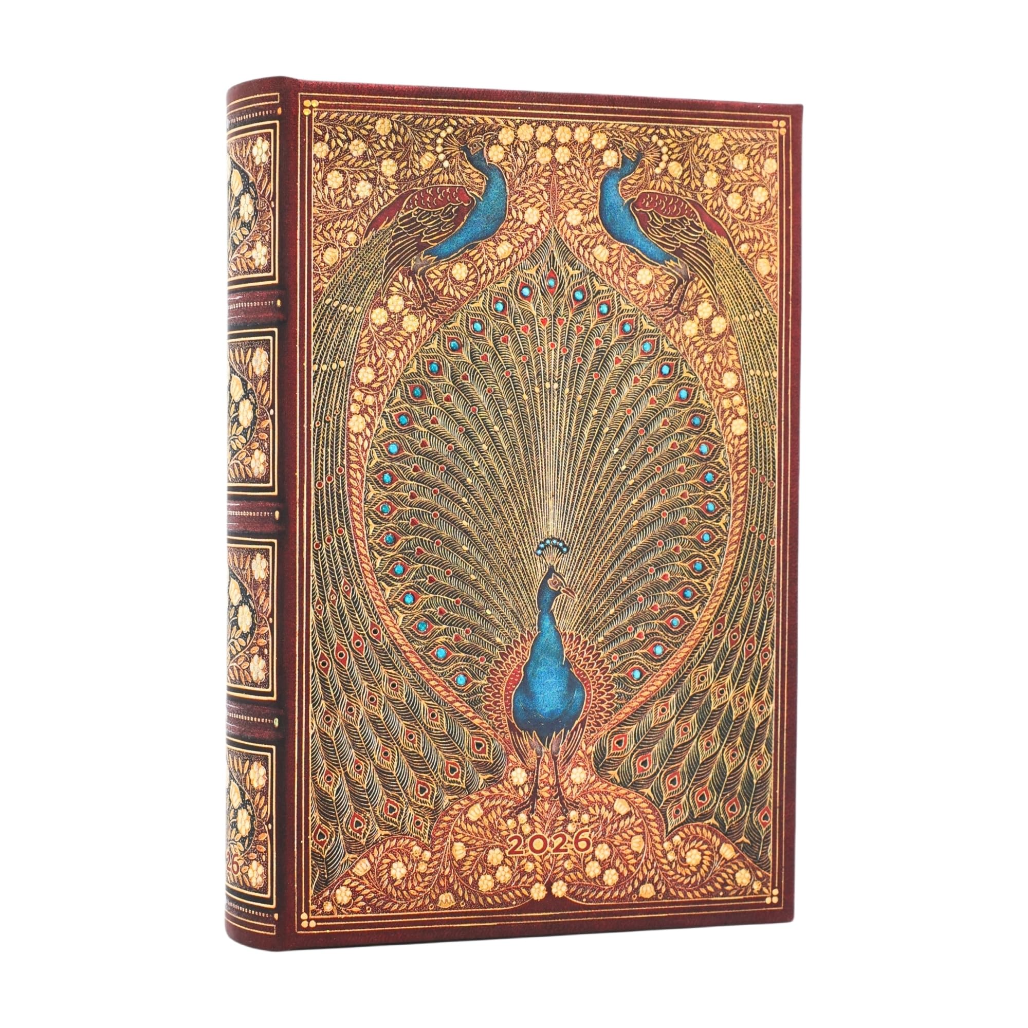 Ежедневник Paperblanks 2026 Английское издание Твердый переплет Павлины Хафиза Мини DE0722-8