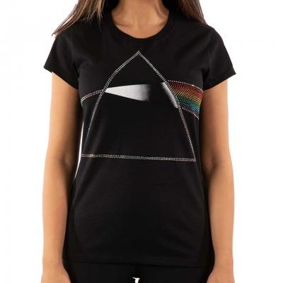 Womens/Ladies Dark Side Of The Moon Embellished T-Shirt