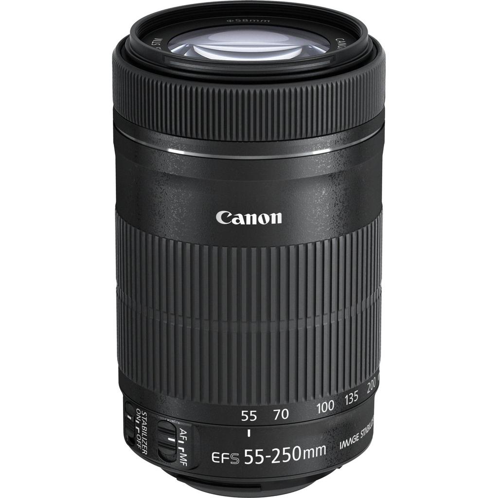 Canon Obiectiv EF-S 55-250mm F4-5.6 IS STM - Obiectiv Zoom cu Stabilizare de Imagine pentru Camere DSLR
