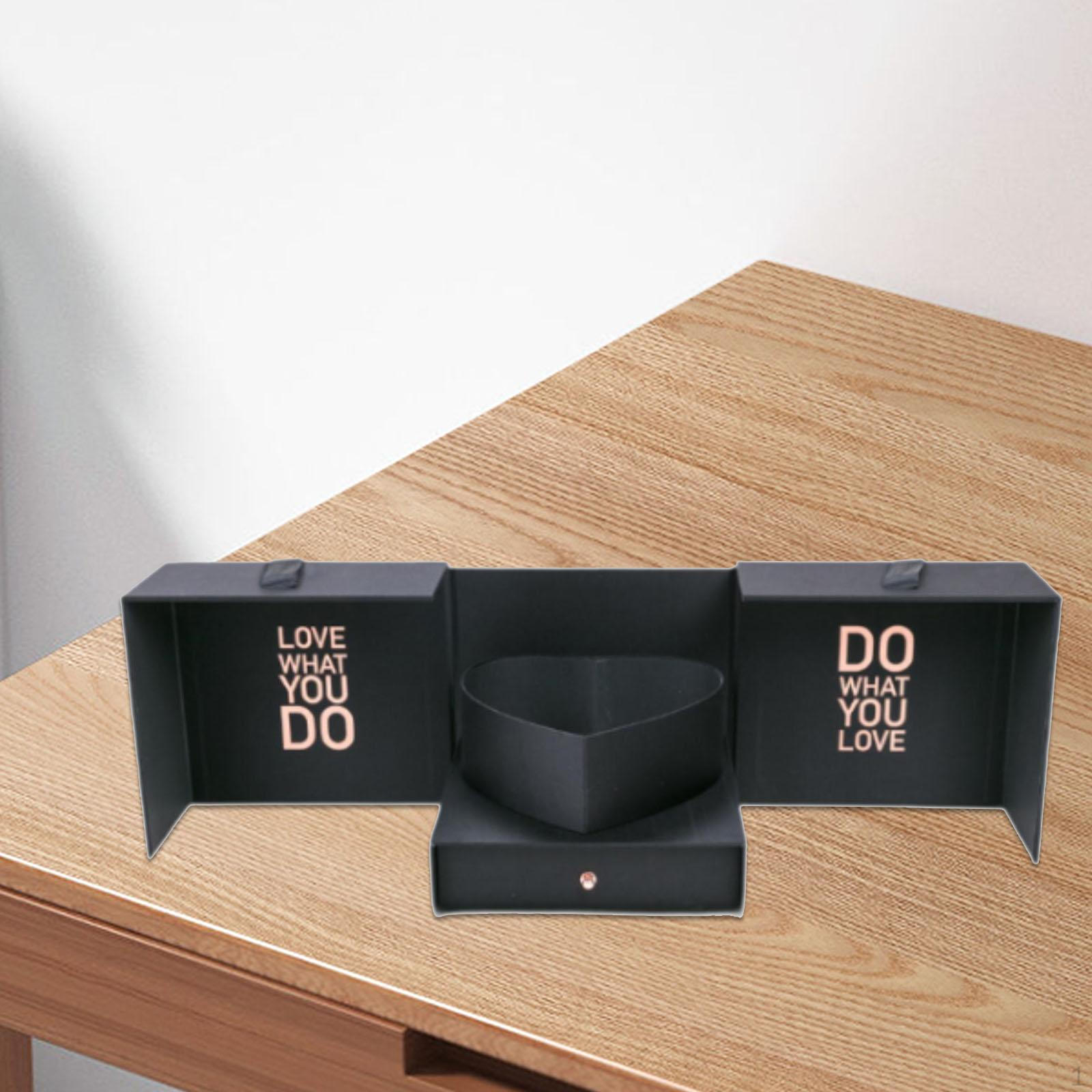 

Пустая цветочная коробка, цветочная упаковка, подарок на день Святого Валентина, заполняемый сувенирный подарок чёрный