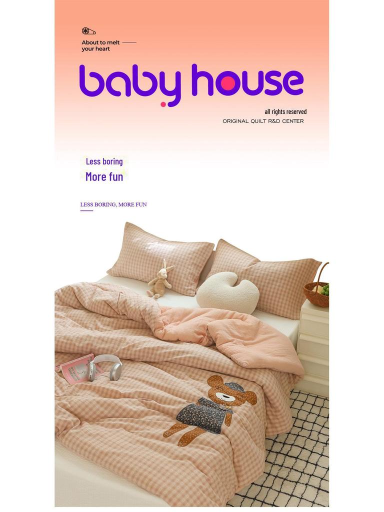 Class A Cotton Cartoon Kids' Quilt - Pure Cotton Double Yarn Corn Fiber Core, Thick & Warm for Winter