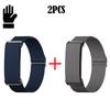 2 Stück Sport-Nylon-Armband für Google Fitbit Air Integriertes Metallrahmen-Armband Verstellbare Schiebeschnalle Weiches atmungsaktives Armband