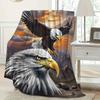 Eagle-Inspired Throw Blanket - Vibrant Digital Print, Ultra-Soft & Warm, Perfect for Bed, Sofa, or Travel, Ideal Gift for Birthd