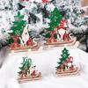 Creative DIY Wooden Santa Sleigh Ornament - Christmas Decoration & Children's Gift
