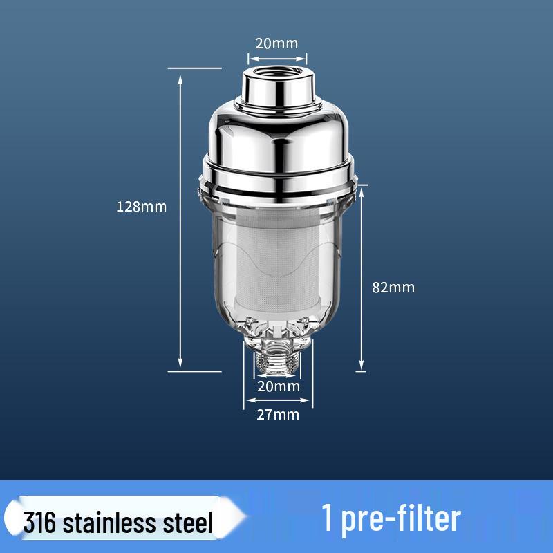 Water Heater/Machine Shower Tap Purifier with Non-Replaceable Core Scale Inhibitor Filter