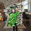 1PC Billie Eilish Print Flannel Blanket, High quality All Seasons, Home Decor, Warmth and Comfort, Perfect for Christmas Gifts