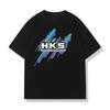 HKS Graphic Printed T-shirt Men Women Casual Fashion High Street Y2K Short Sleeve Top Tee Shirt Summer Breathable Loose T-shirt