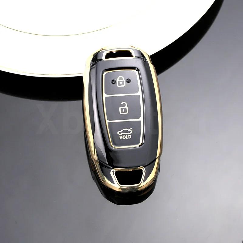 Auto Key Fob Shell For Hyundai I30 Ix35 Kona Encino Solaris Azera Grandeur Ig Accent Santa Fe Palisade Tpu Car Key Case Cover