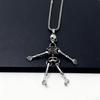 Men's Trendy Stainless Steel Dark Skeleton Pendant Necklace for Halloween