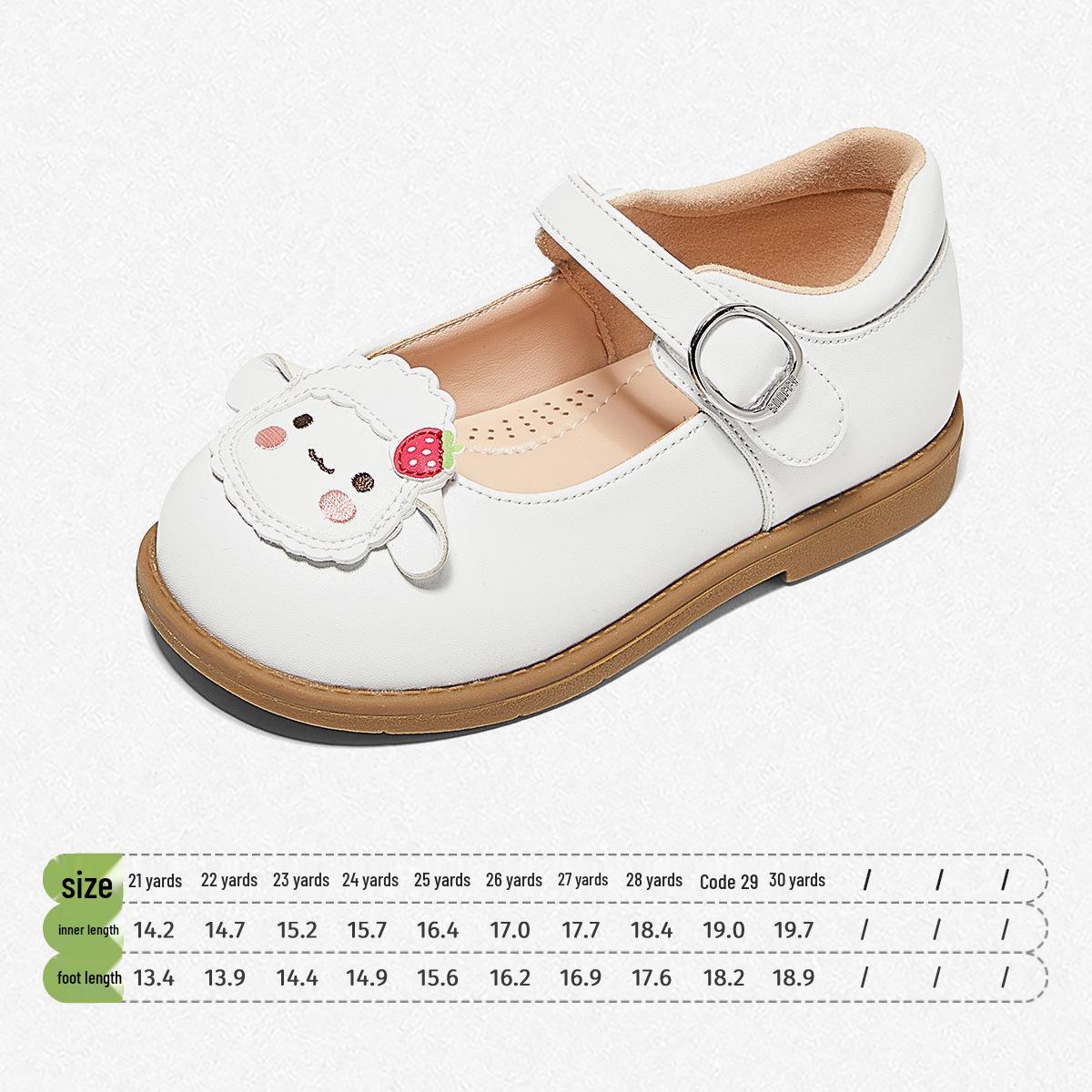 Snuffy 2026 Spring Girls  Leather Shoes - Non-slip, Soft Sole, Princess Cartoon Design 25