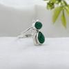 Green Onyx Silver Cat Ring, Gifts For Her, 925 Sterling Silver Handmade Jewelry, Silver Animal Jewelry, Women Ring Ar8926