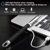 Flameless Electric Arc Lighter with LED Light USB Rechargeable Candle Lighter Safe Windproof Camp Long Lighter with Battery Display for Kitchen