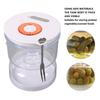 Pickle and Olive Jar with Strainer Flip Anti Slip Leak Proof Hourglass Pickle Juice Separator Jar with Fork for Home