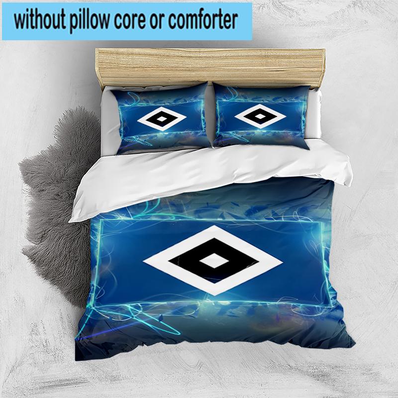 3PCS Hambur-ger Of Victory Symbol Bedding Set,Including 1pc Duvet Cover And 2pcs Pillowcases Perfect for Bedroom, Dormitory, Fan Christmas Gift