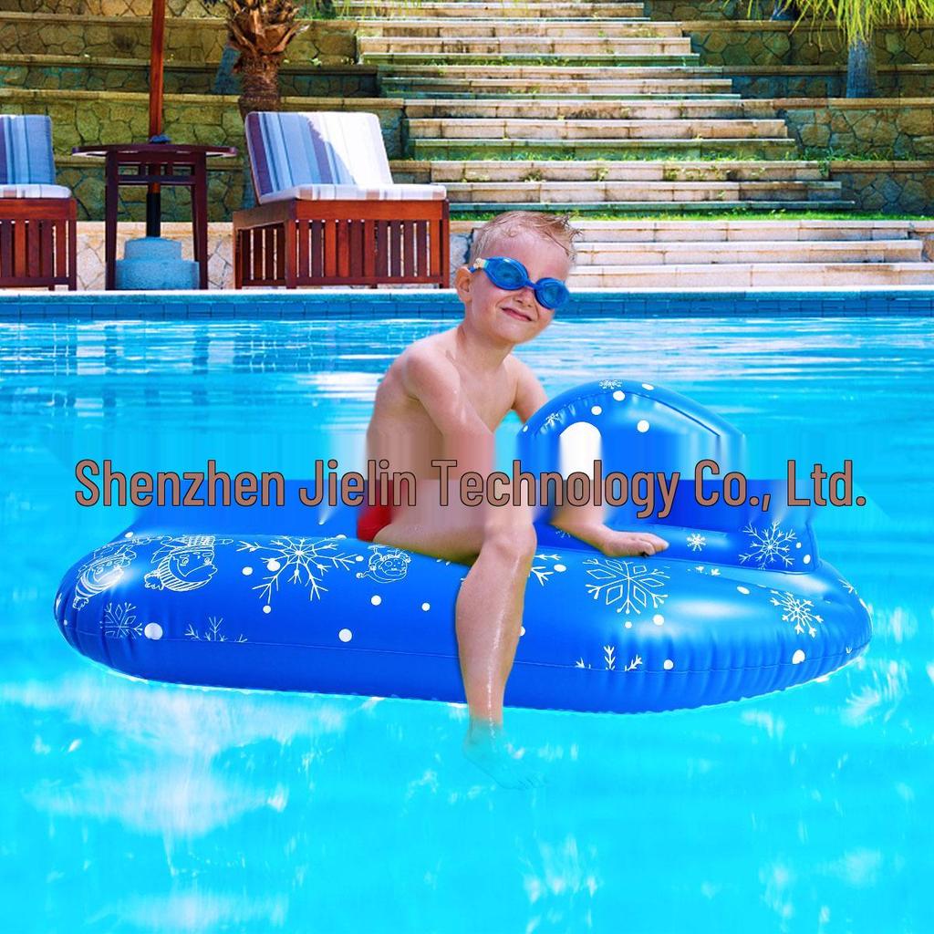 50-Thread Extra-Thick Inflatable Motorboat Raft - Children's Water Ride & Floating Bed Toy