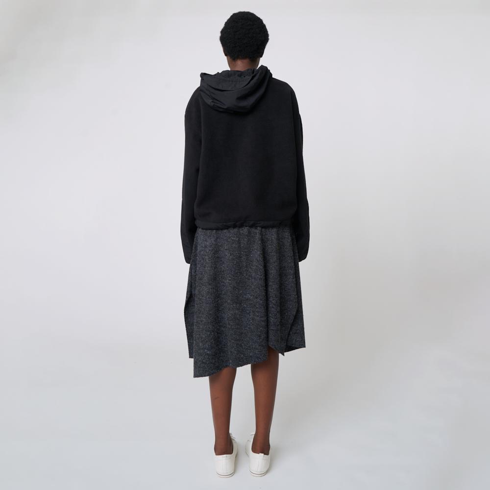 Au42Hl01 Fleece Tech Anorak_Black