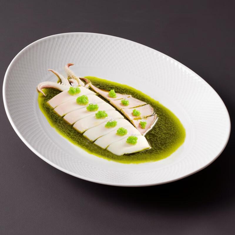 Bieying 10-inch Oval Steaming Fish Plate Set