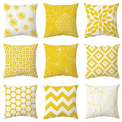 Gelbes Kissen Geometrischer Kissenbezug Ananas-Kissenbezug Autokissen Sofakissen Kissenbezug Nordisch